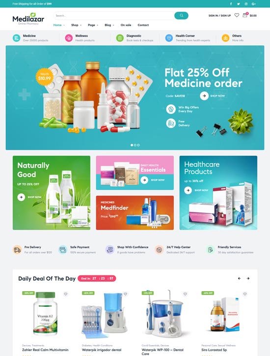 Medilazar-Pharmacy-WordPress-Theme